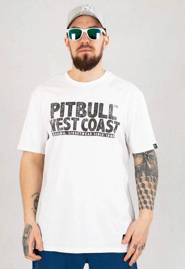 T-shirt Pit Bull Mugshot II biały