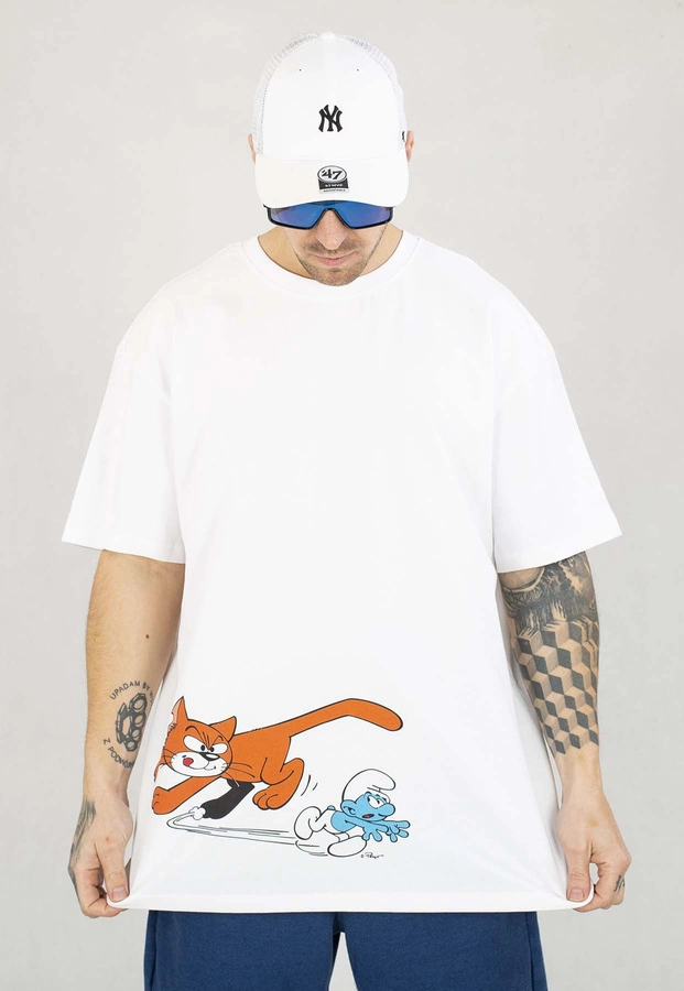 T-shirt Smerfy Baggy Adventures biały