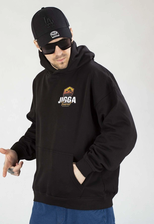 Bluza Jigga Wear Z Kapturem Baggy Lowrider czarna