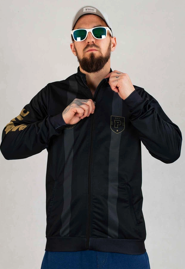 Bluza Patriotic Bez Kaptura Zip Football Gold czarna