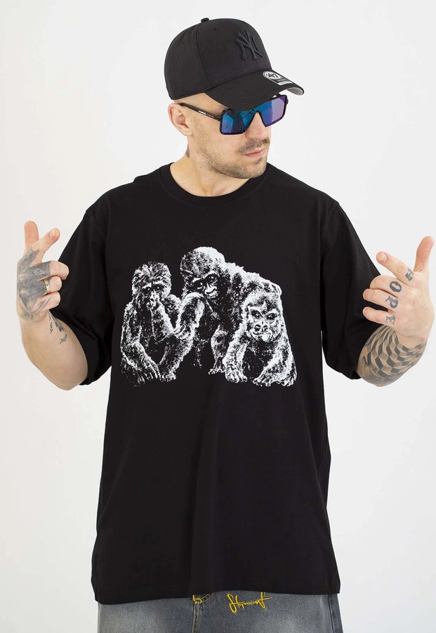 T-shirt Stoprocent Baby Gorilla czarny