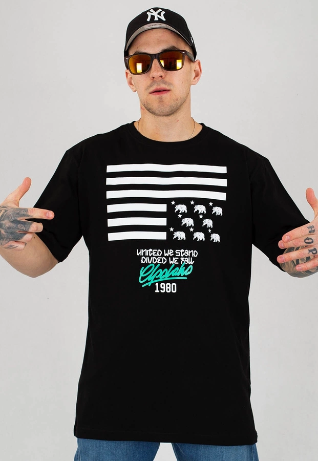 T-shirt El Polako Flaga czarny + Płyta Gratis
