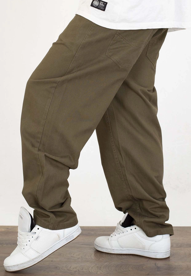 Spodnie Mass Pants Baggy Fit Slang oliwkowe