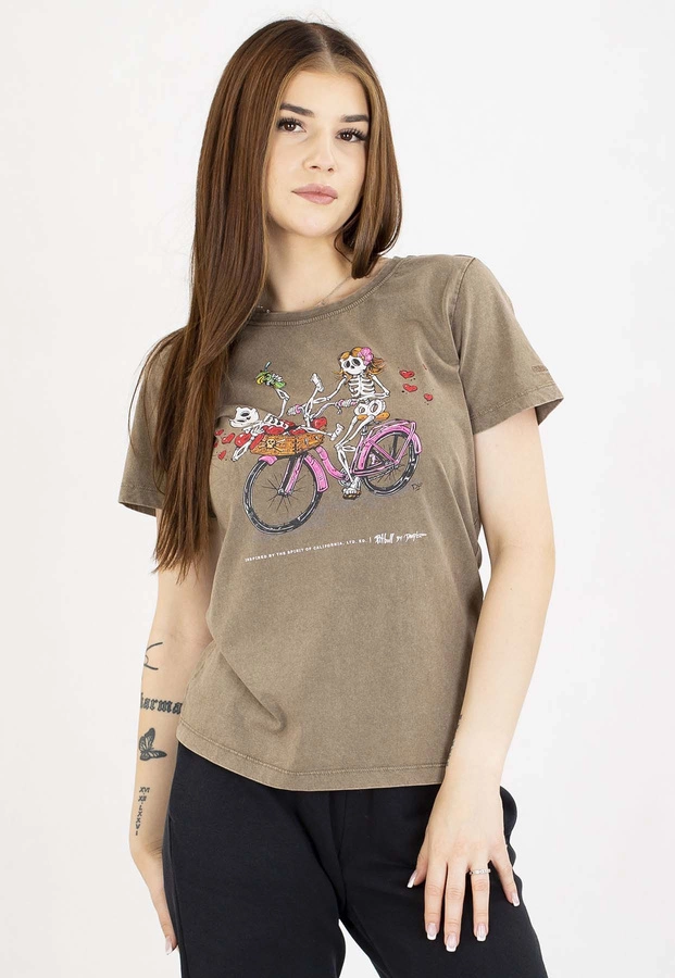 T-Shirt Pit Bull Cruisinandboozin 190 dark brown