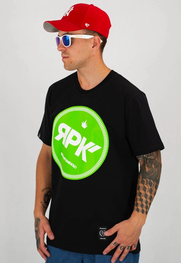 T-shirt Ciemna Strefa Kółko New czarno zielony