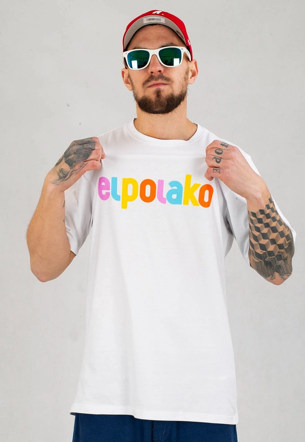 T-shirt El Polako Colors biały