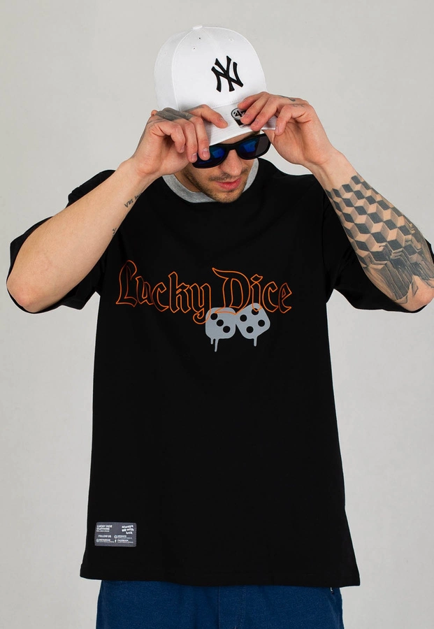 T-shirt Lucky Dice Gothic LD czarny