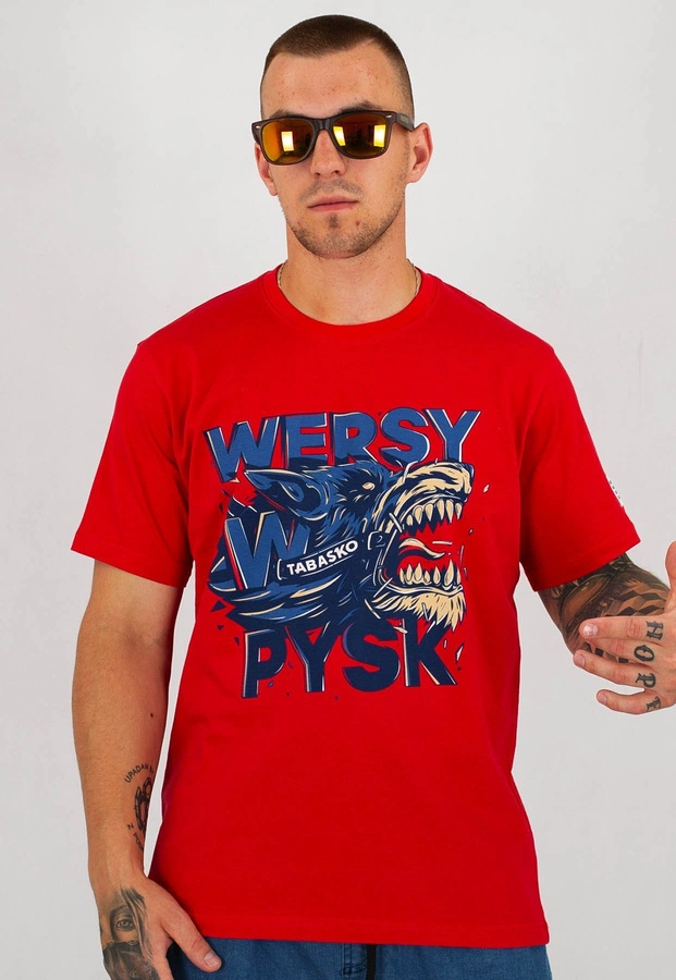 T-shirt Tabasko Wersy W Pysk czerwony