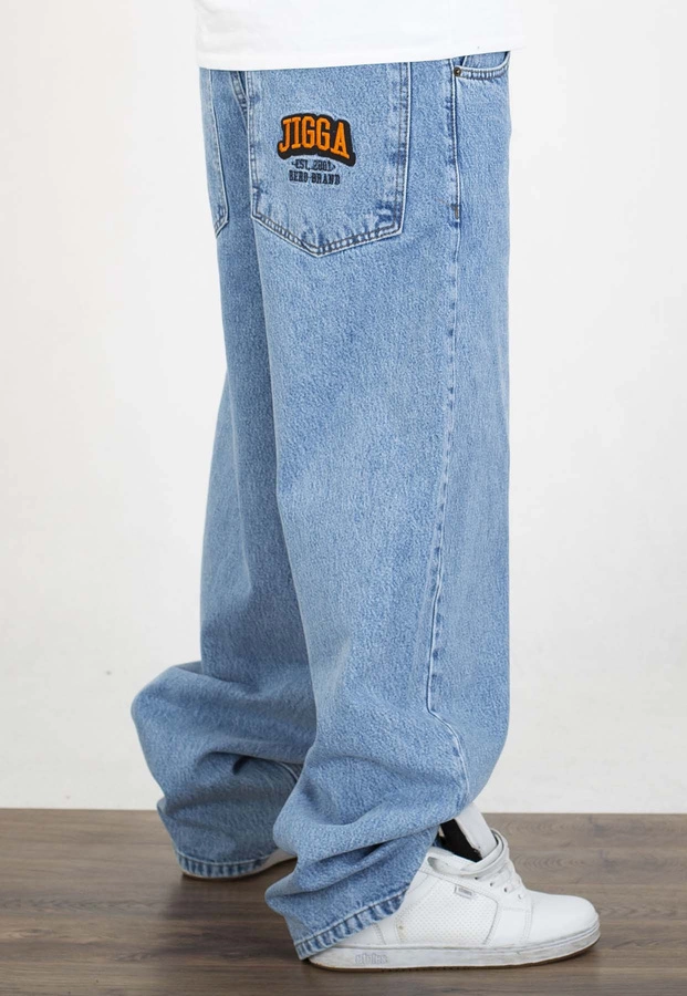 Spodnie Jigga Wear New Outline Super Baggy Jeans blue