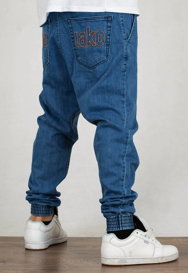 Spodnie El Polako Joggery Slim Jeans z Gumą Me Elpo light jeans
