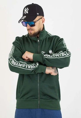Bluza Pit Bull Bez Kaptura Zip Tape Logo bottle green