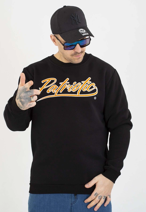 Bluza Patriotic Bez Kaptura Retro Script czarna