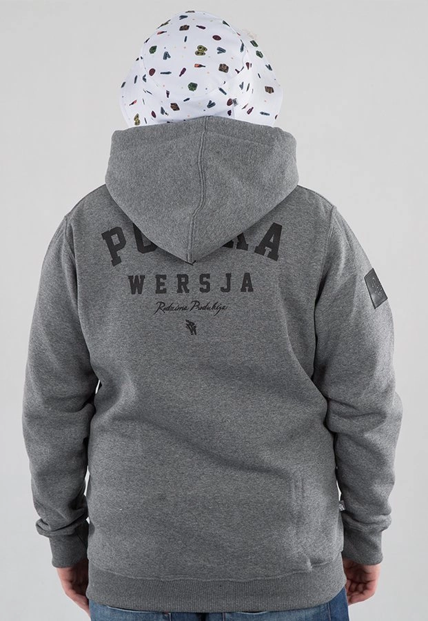 Bluza Polska Wersja PW Godło Zip ciemno szara