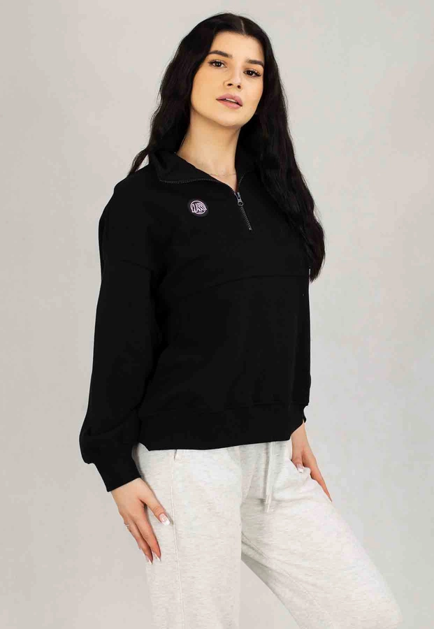 Bluza Prosto Bez Kaptura Half Zip Cla99y czarna