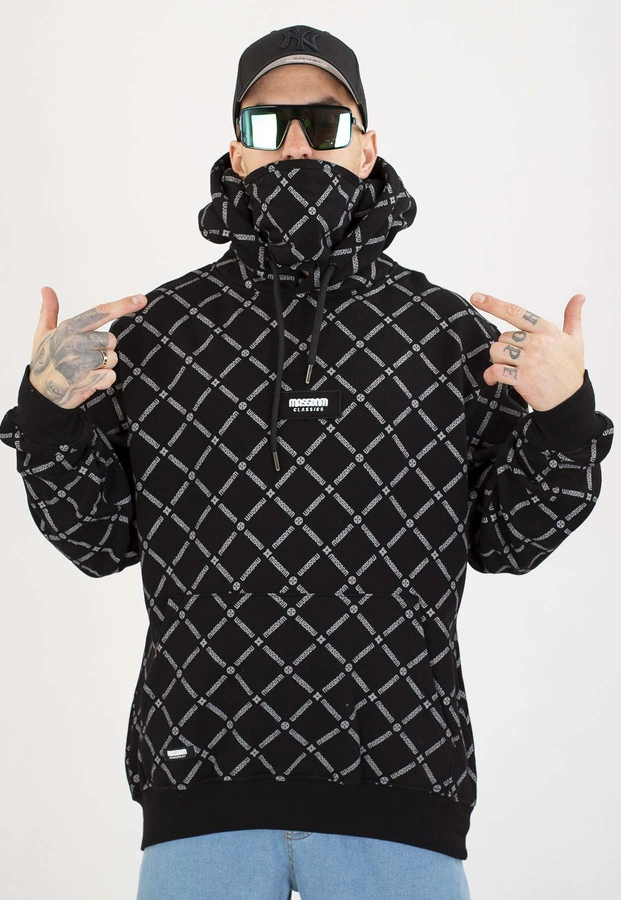 Bluza Mass Z Kapturem Monogram czarna