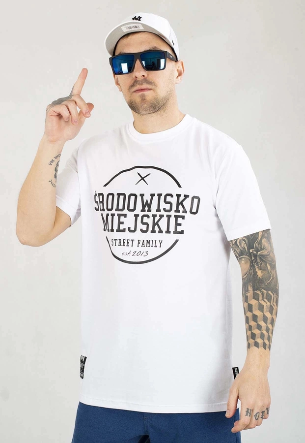 T-shirt Środowisko Miejskie Theme biało czarny