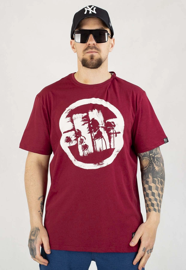 T-shirt Pit Bull Logo Palms 170 burgundy