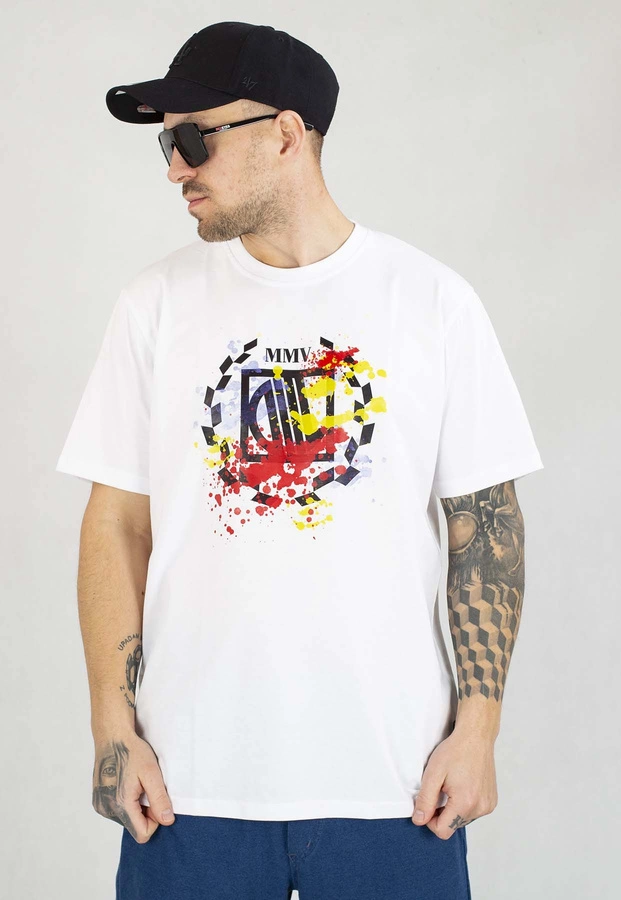 T-shirt Diil Splash biało czarny