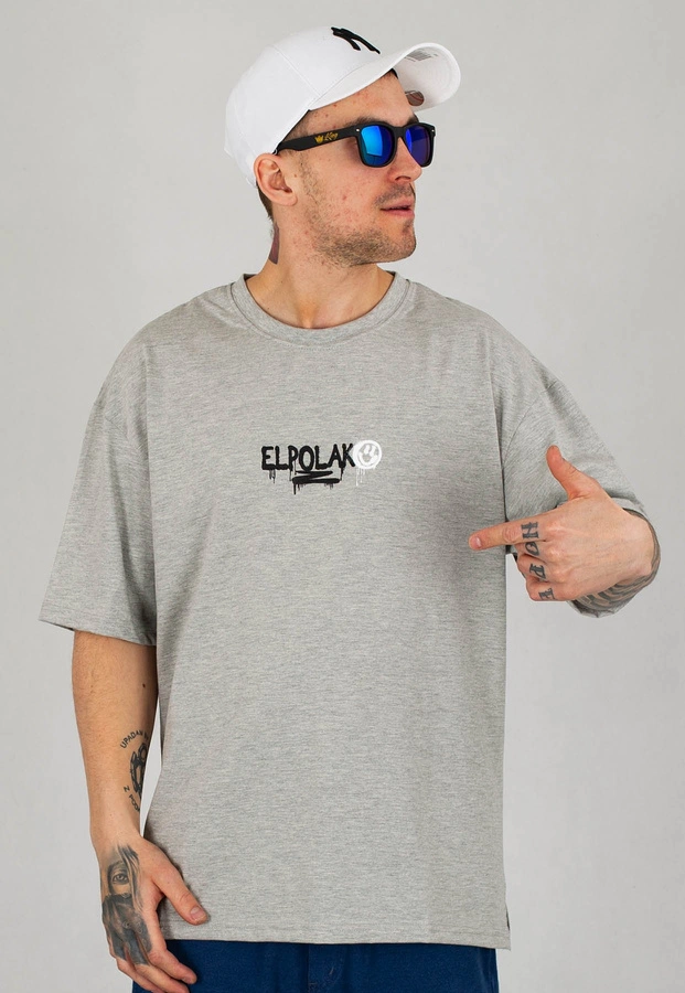 T-shirt El Polako Baggy Spray szary