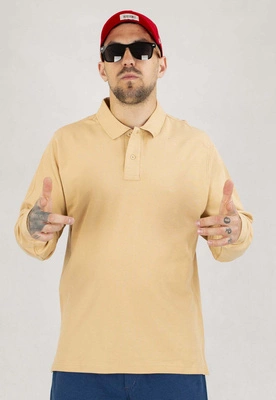 Longsleeve Polo Niemaloga 210 beżowy