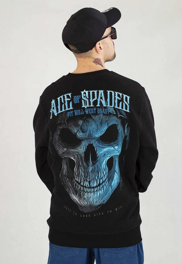 Bluza Pit Bull Bez Kaptura Blue Skull czarna