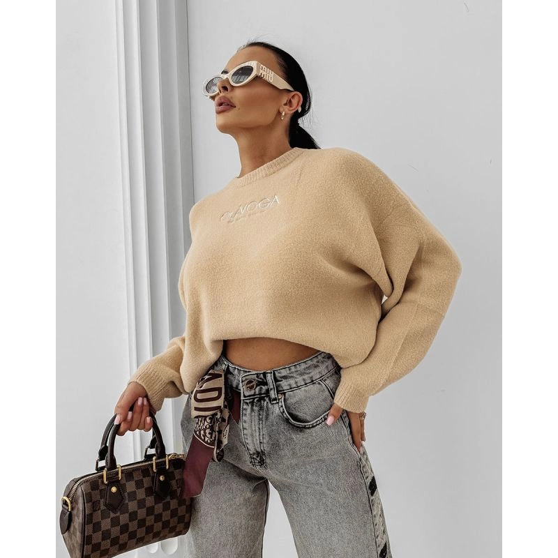 Sweter Olavoga Delia beżowa