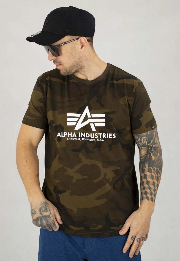 T-shirt Alpha Industries Basic 100501C oliwkowa camo