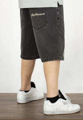 Spodenki Mass Jeans Initials Loose Fit black washed