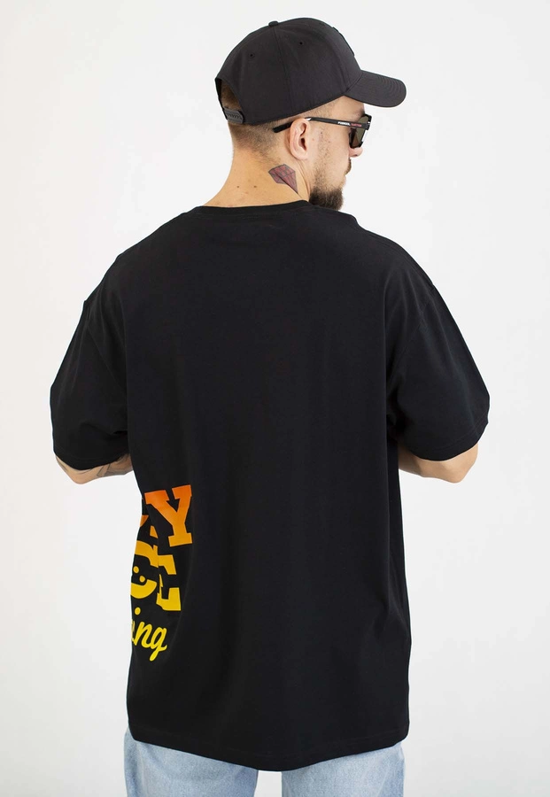 T-shirt Lucky Dice Frontback czarno pomarańczowy