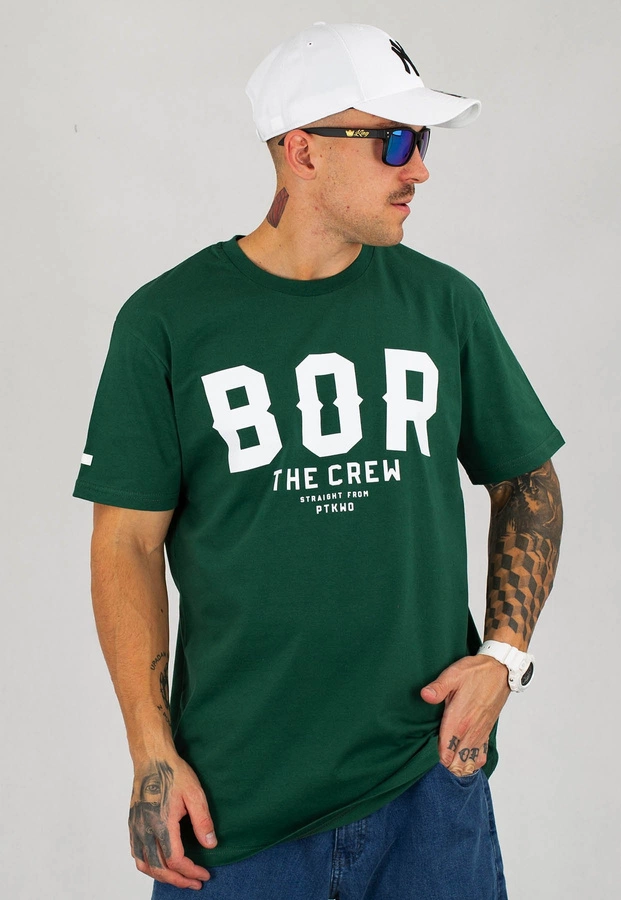 T-shirt B.O.R. Biuro Ochrony Rapu Borcrew The Crew zielony