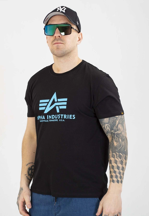 T-shirt Alpha Industries Basic 100501 czarno niebieski