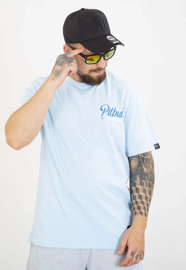 T-shirt Pit Bull San Diego Born 170 sky blue