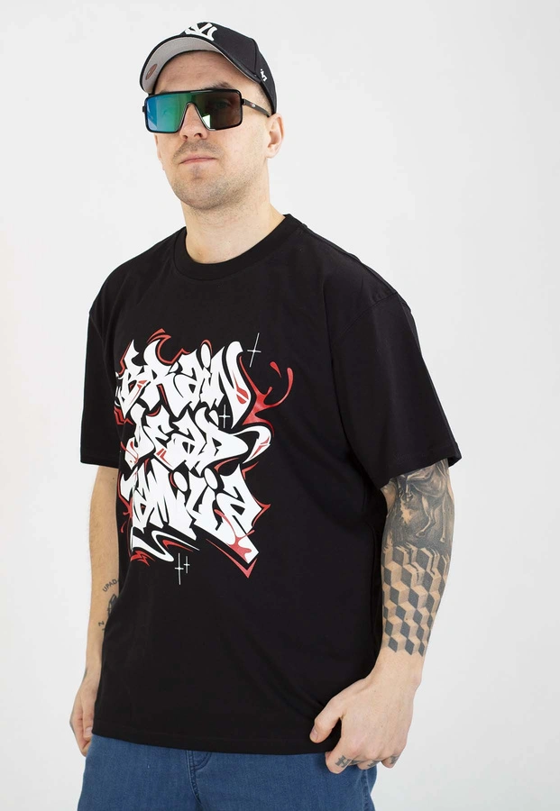 T-shirt Brain Dead Familia Graffiti czarny