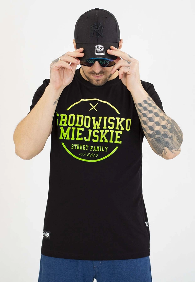T-shirt Środowisko Miejskie Theme 2.0 czarno zielony 