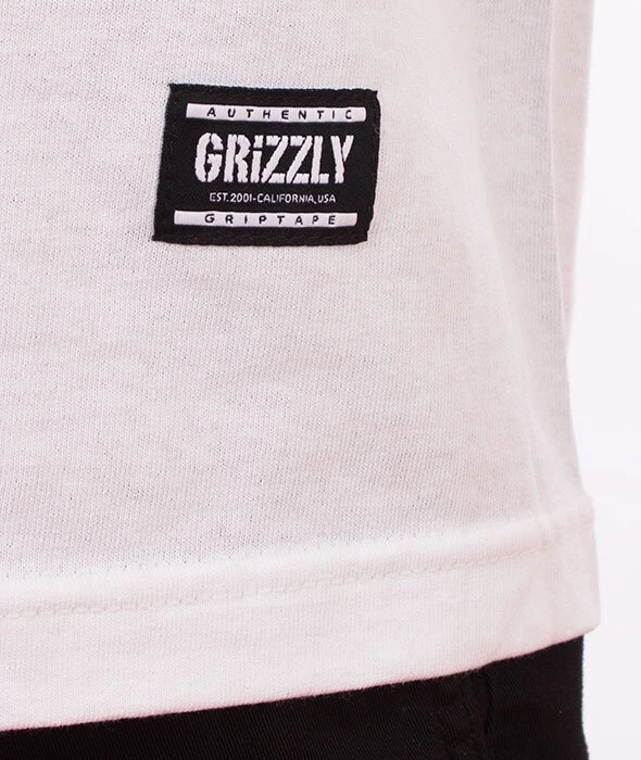 Grizzly-Stencil Stamp T-Shirt White