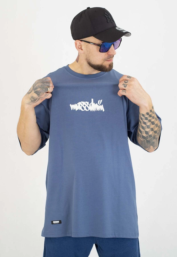 T-shirt Mass Nostalgia. Angel niebieski