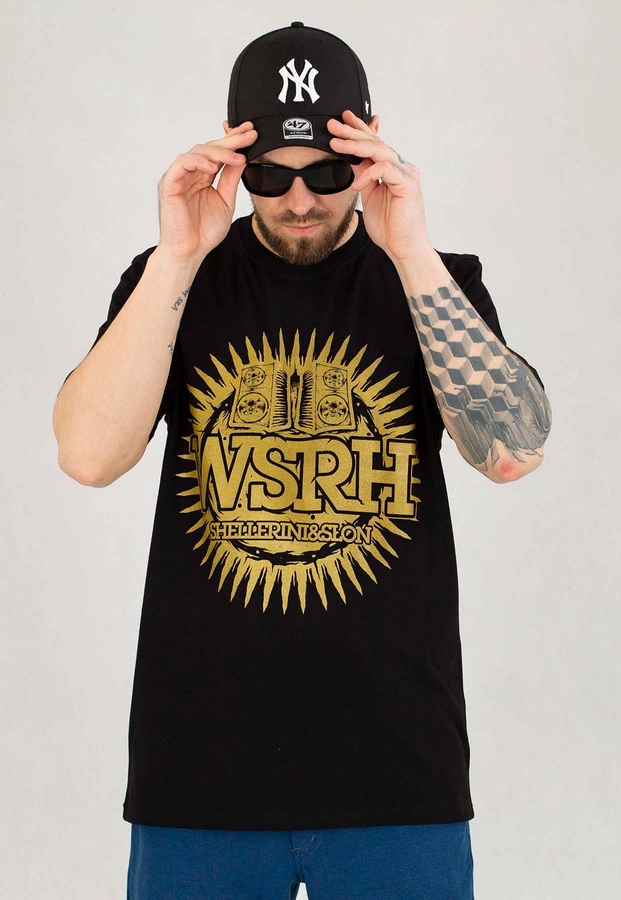 T-shirt WSRH Słońce Złote czarny