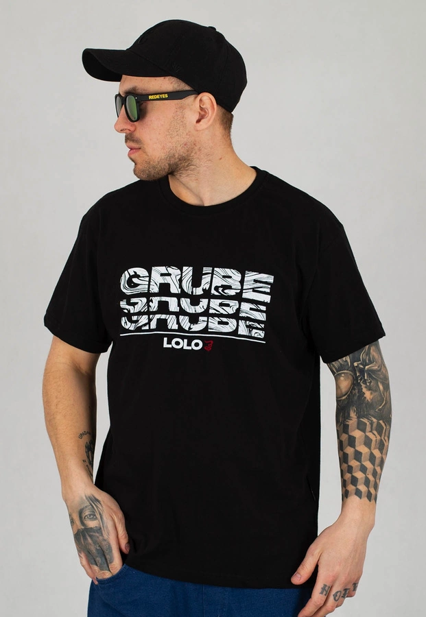 T-shirt Grube Lolo Triple Logo czarny