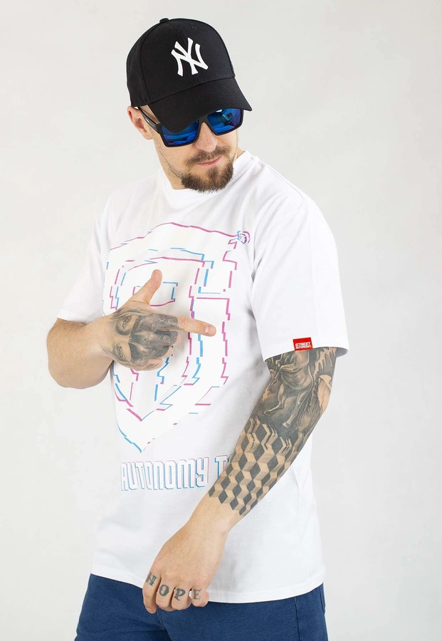 T-shirt Street Autonomy Fala biały