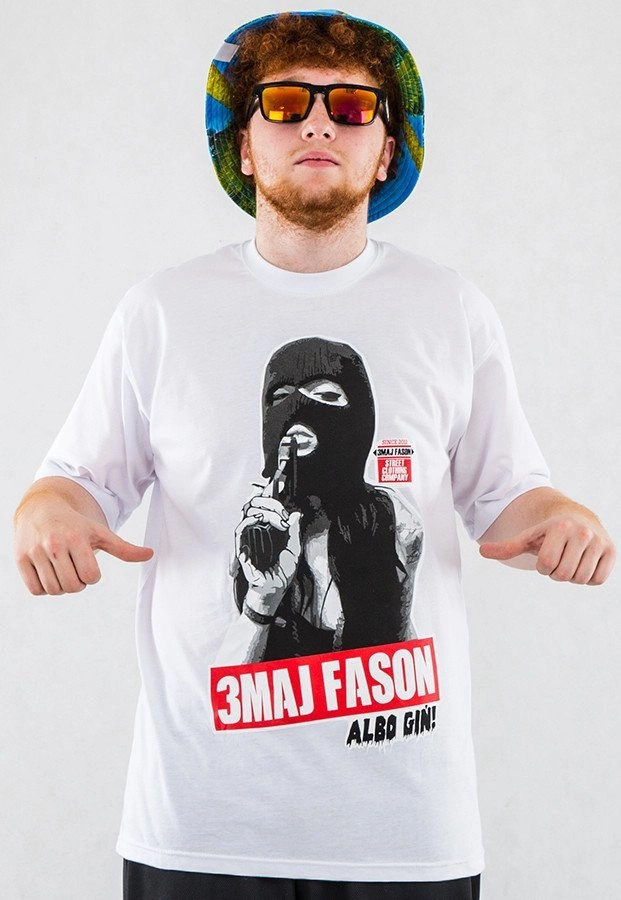 T-shirt 3maj Fason Gun biały