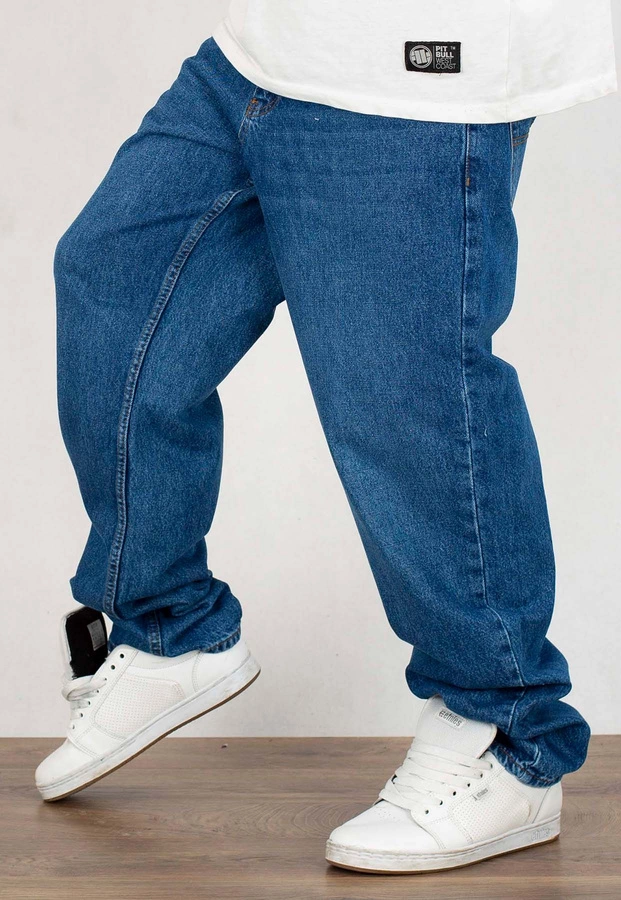 Spodnie Jigga Wear Baggy Jeans Patch blue