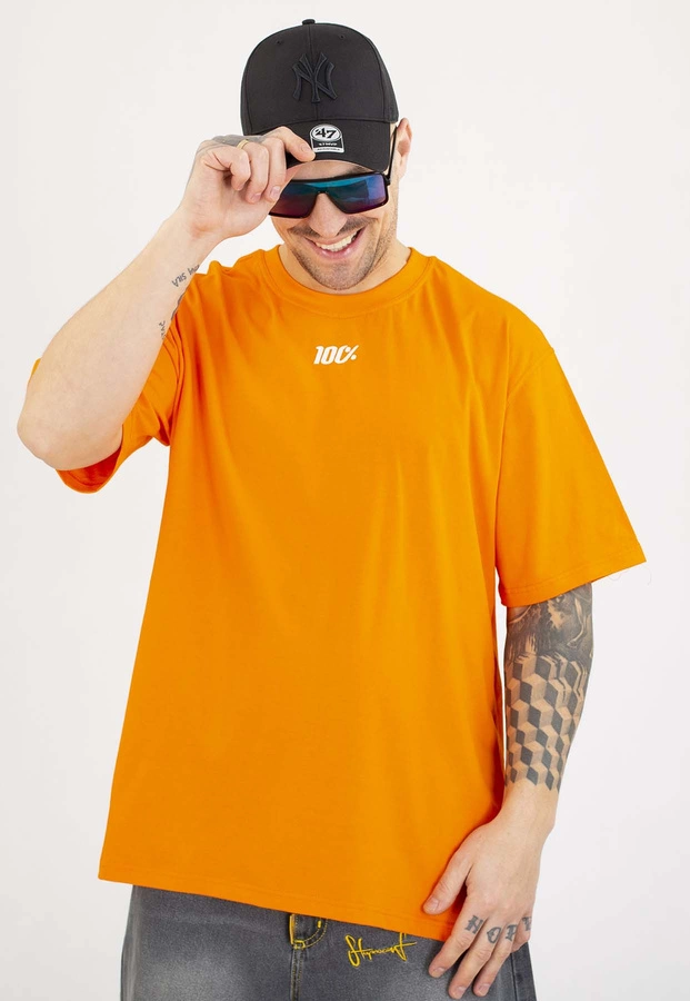 T-shirt Stoprocent 100% Small pomarańczowy