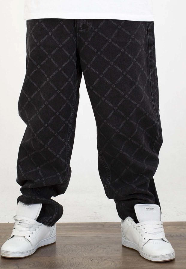 Spodnie Mass Jeans Extra Baggy Fit Monogram black washed