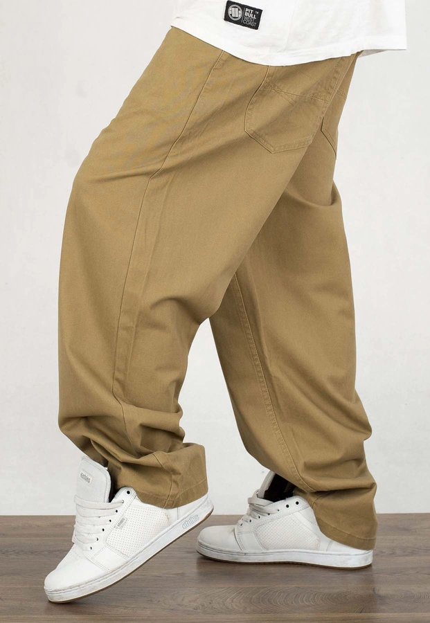 Spodnie Mass Pants Baggy Fit Slang beżowe