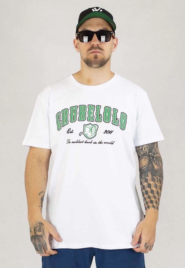 T-shirt Grube Lolo Herb biały