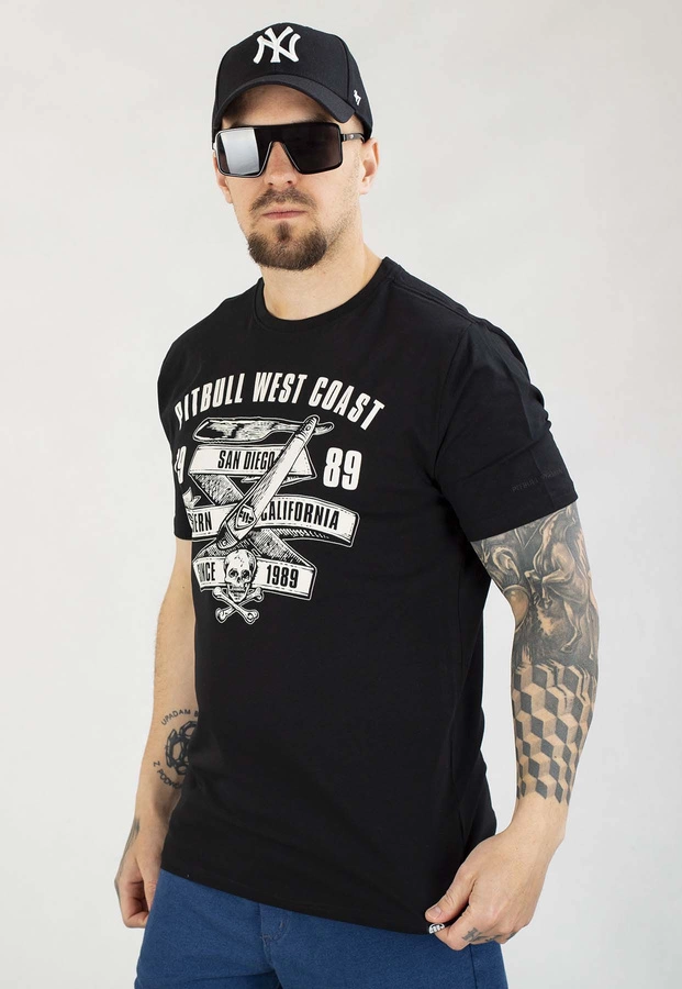 T-shirt Pit Bull Slim 190 Oldschool Razor black