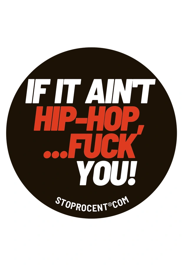 Wlepa Stoprocent Hip Hop czarna