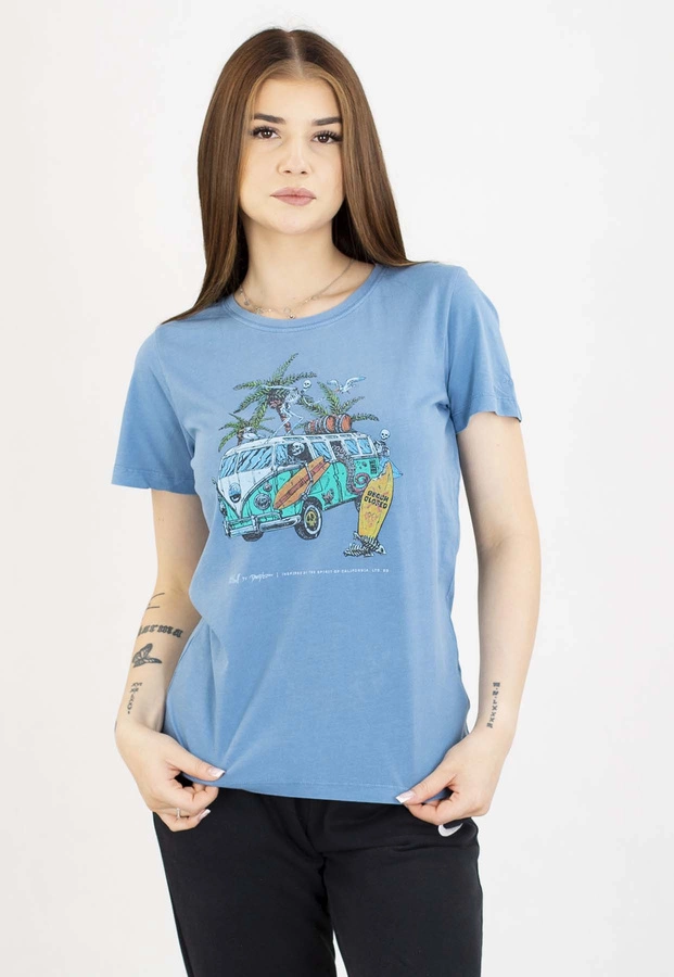 T-Shirt Pit Bull Beachbreak 190 washed blue