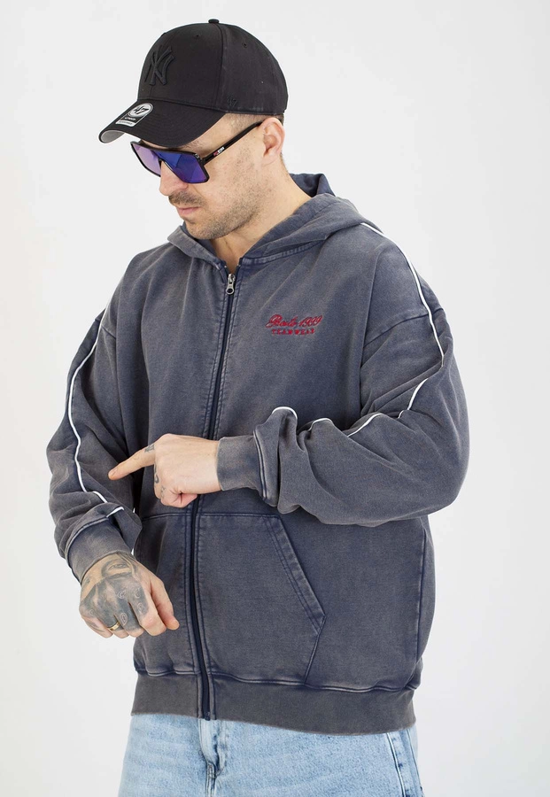 Bluza Prosto Z kapturem ZIP Team washed navy