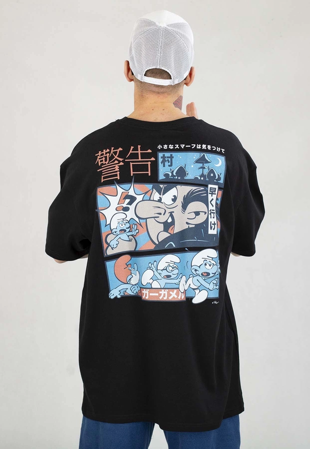 T-shirt Smerfy Baggy Escape czarny